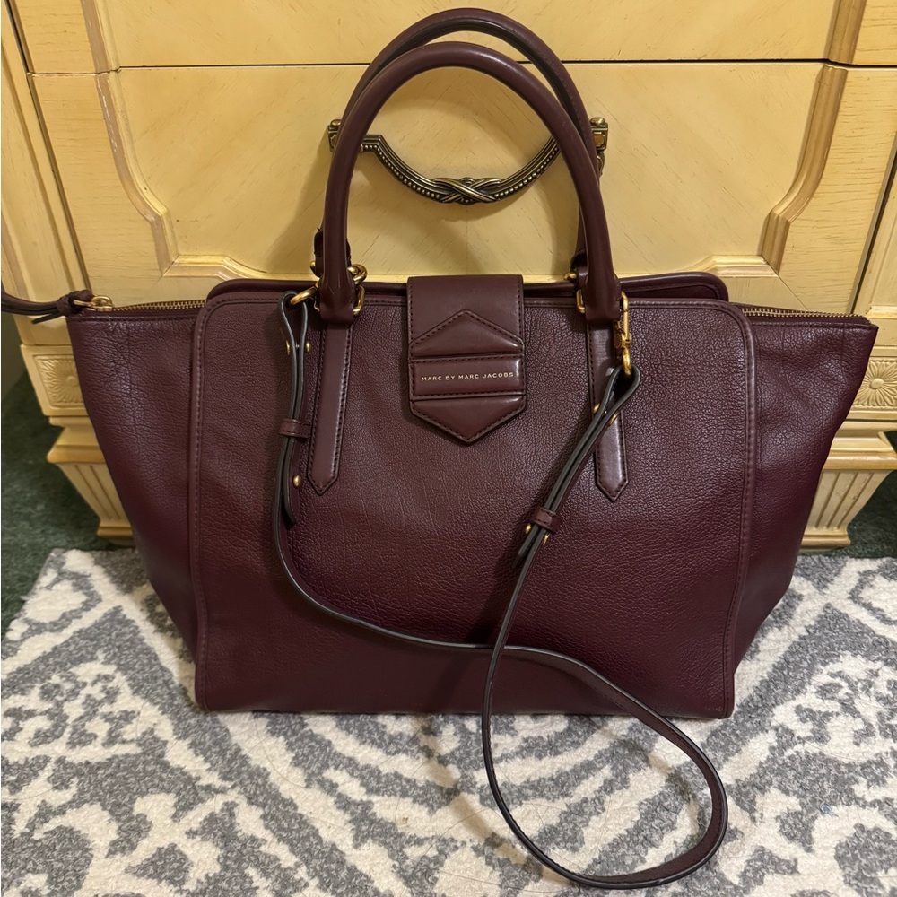 Marc by Marc Jacobs Deep Burgundy Leather Handbag